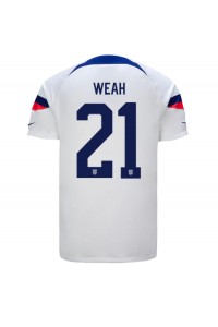 Verenigde Staten Timothy Weah #21 Voetbaltruitje Thuis tenue WK 2022 Korte Mouw